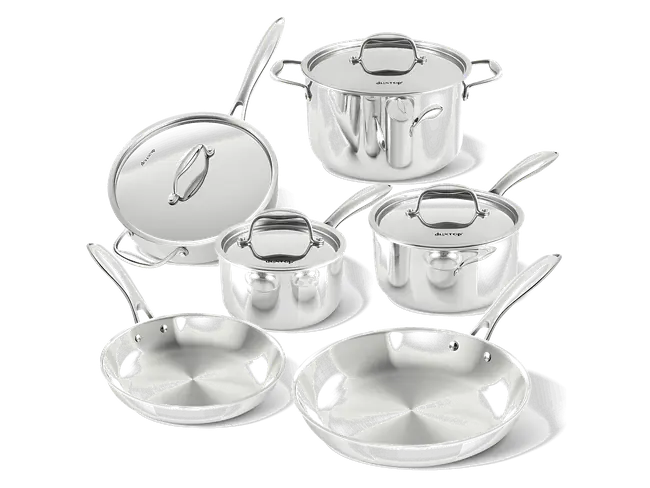 Duxtop Whole-Clad Tri-Ply cookware set, 10 pieces