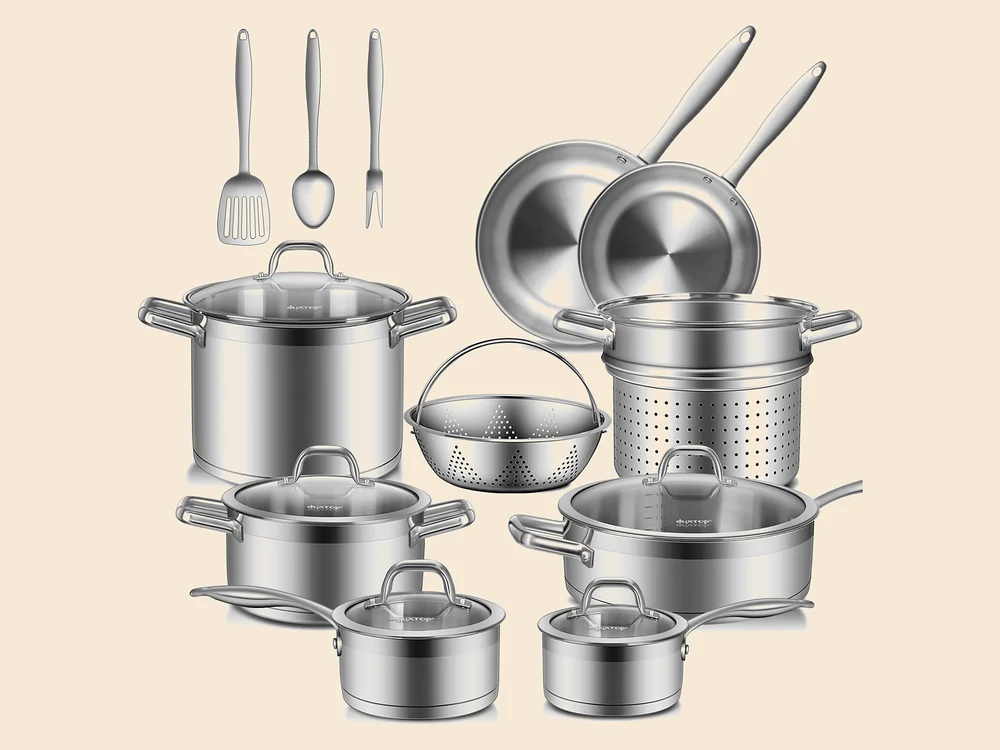 Duxtop Professional Impact-Bonded cookware set, 17 pieces